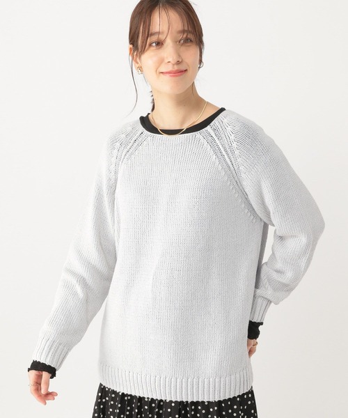 studio CLIP（スタディオクリップ）の「3ゲージリリヤーンプルオーバー（ニット/セーター・レディース・ネイビー/ラベンダー/ライトグレー/イエロー・FREE）」の20枚目の写真