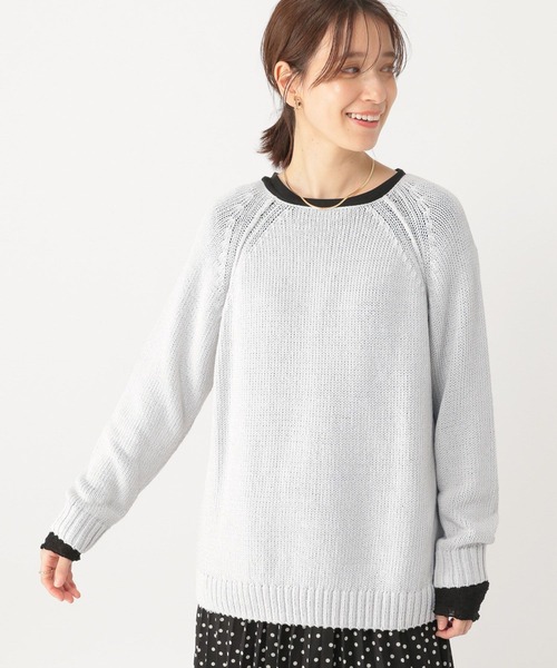 studio CLIP（スタディオクリップ）の「3ゲージリリヤーンプルオーバー（ニット/セーター・レディース・ネイビー/ラベンダー/ライトグレー/イエロー・FREE）」の21枚目の写真