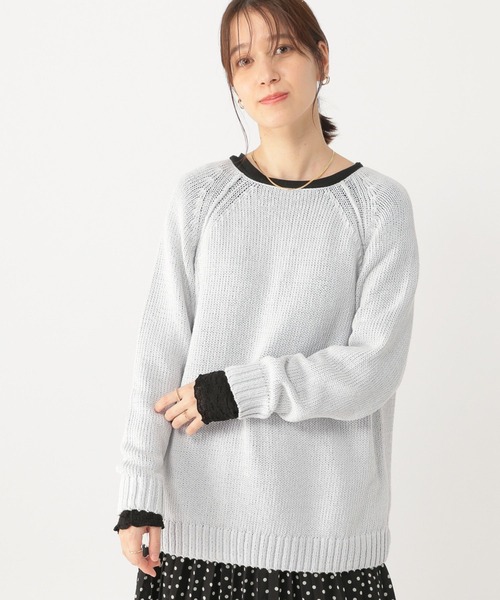 studio CLIP（スタディオクリップ）の「3ゲージリリヤーンプルオーバー（ニット/セーター・レディース・ネイビー/ラベンダー/ライトグレー/イエロー・FREE）」の22枚目の写真