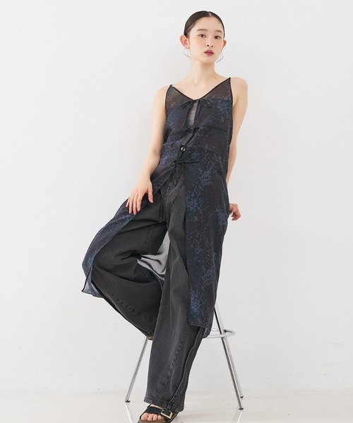 ♡新品未使用♡simonetta♡ワンピース　14A セール】カットジョーゼット花柄プリントキャミワンピース（ワンピース