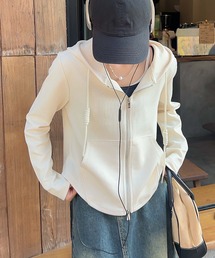 裾レースロングスリーブトップス
