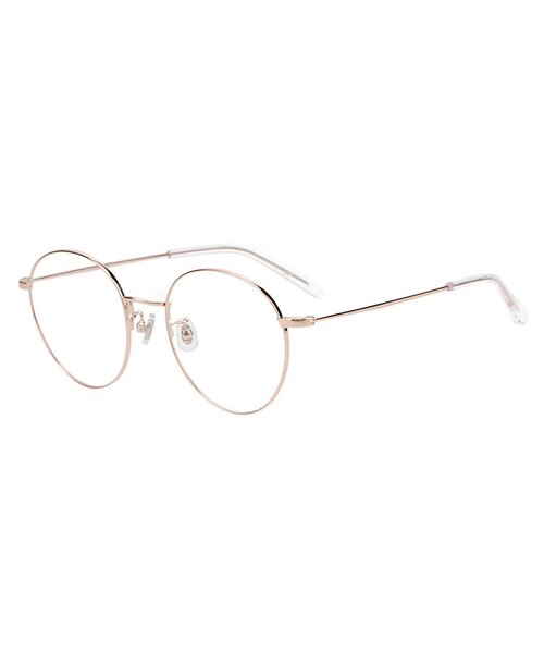 Zoff（ゾフ）の「ボストン型 メガネ｜丸型｜メタル｜大人可愛い｜伊達メガネ｜度あり｜度なし｜レディース｜Zoff｜CLASSIC (クラシック)（メガネ・レディース・ブラウン/ブラック/ゴールド/ピンク・FREE）」の5枚目の写真