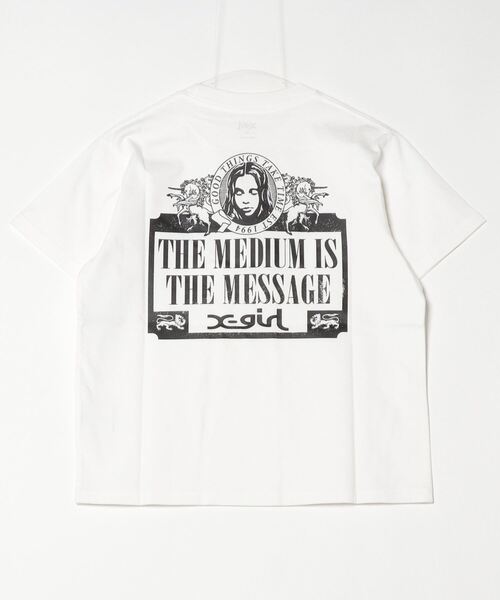 x-girl OSAKA LIMITED FACE T Mサイズ ホワイト FACE S/S TEE（Tシャツ/カットソー）｜X-girl（エックスガール
