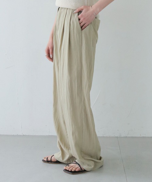 CLEIO（クレイオ）の「【CLEIO】ワッシャー加工スラックスパンツ WASHER-TREATED SLACKS PANTS/736-13665（スラックス・レディース・ブラック/ベージュ・SMALL/MEDIUM/LARGE）」の13枚目の写真