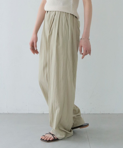 CLEIO（クレイオ）の「【CLEIO】ワッシャー加工スラックスパンツ WASHER-TREATED SLACKS PANTS/736-13665（スラックス・レディース・ブラック/ベージュ・SMALL/MEDIUM/LARGE）」の14枚目の写真