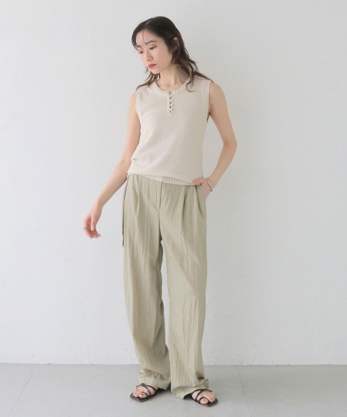 CLEIO】ワッシャー加工スラックスパンツ（スラックス）｜CLEIO