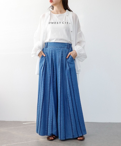 Cepica(セピカ)の「テンセルデニムタックワイドパンツ(デニムパンツ・レディース・ブルー・フリー)」の12枚目の写真