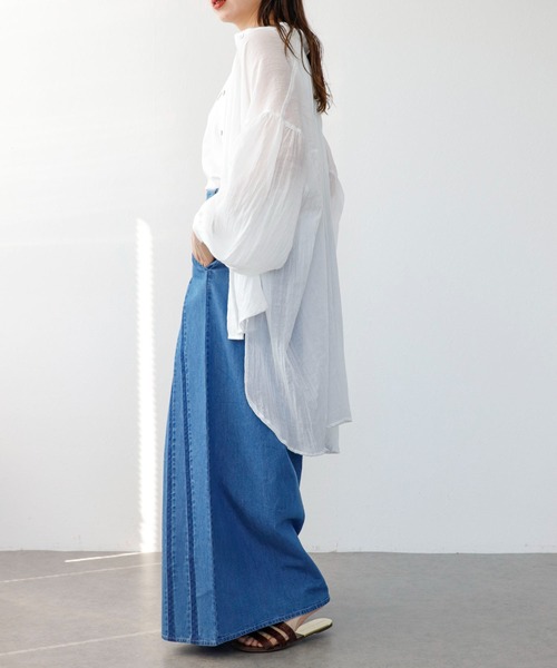 Cepica(セピカ)の「テンセルデニムタックワイドパンツ(デニムパンツ・レディース・ブルー・フリー)」の14枚目の写真