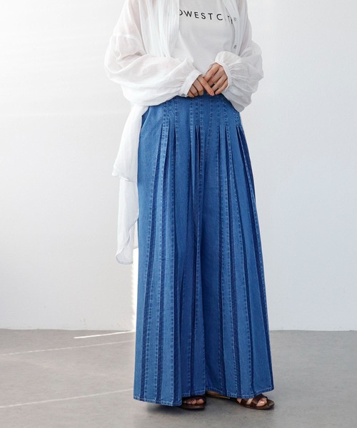 Cepica(セピカ)の「テンセルデニムタックワイドパンツ(デニムパンツ・レディース・ブルー・フリー)」の11枚目の写真