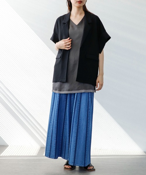 Cepica(セピカ)の「テンセルデニムタックワイドパンツ(デニムパンツ・レディース・ブルー・フリー)」の15枚目の写真