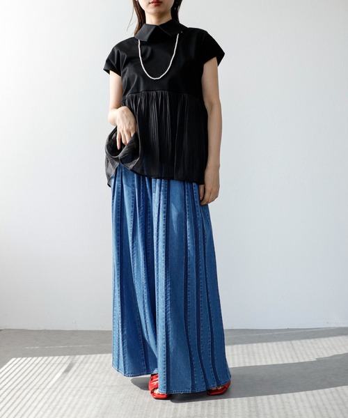 Cepica(セピカ)の「テンセルデニムタックワイドパンツ(デニムパンツ・レディース・ブルー・フリー)」の17枚目の写真