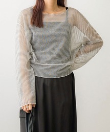【NOAHL】ストライプシアートップスキャミソールセット