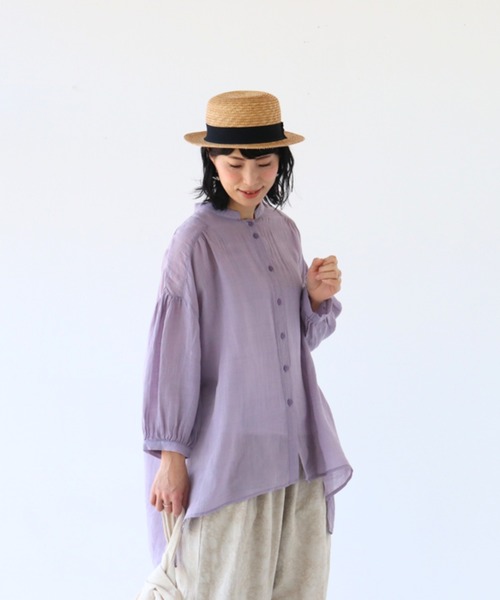 sanpo kuschel（サンポクシェル）の「ナチュラルで涼しい服（シャツ/ブラウス・レディース・ラベンダー・FREE）」の8枚目の写真