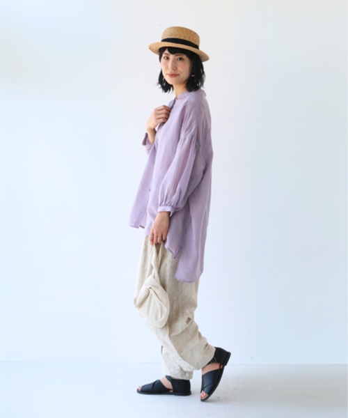 sanpo kuschel（サンポクシェル）の「ナチュラルで涼しい服（シャツ/ブラウス・レディース・ラベンダー・FREE）」の10枚目の写真