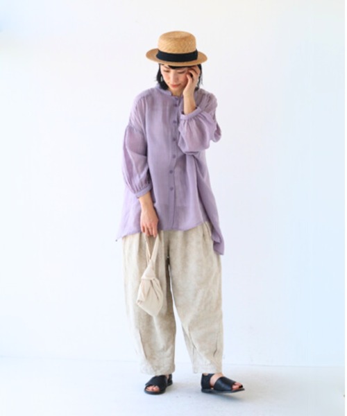 sanpo kuschel（サンポクシェル）の「ナチュラルで涼しい服（シャツ/ブラウス・レディース・ラベンダー・FREE）」の14枚目の写真