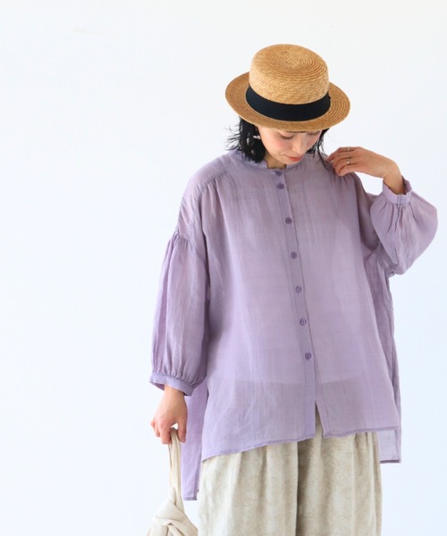 sanpo kuschel（サンポクシェル）の「ナチュラルで涼しい服（シャツ/ブラウス・レディース・ラベンダー・FREE）」の15枚目の写真