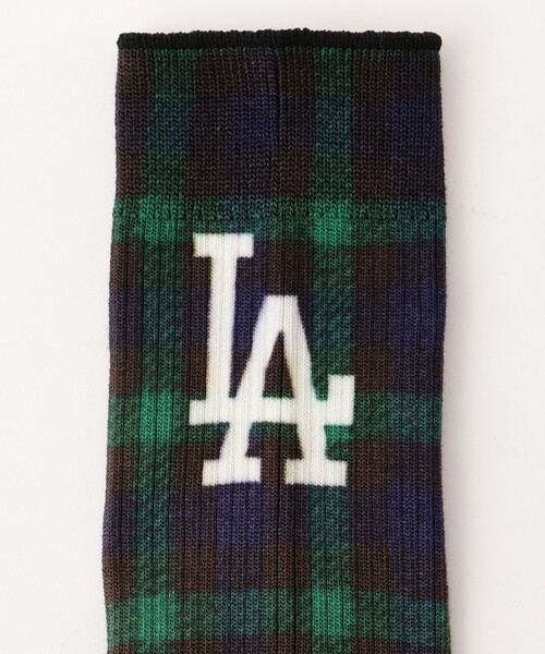 MLB（メジャーリーグベースボール）の「MLB/メジャーリーグベースボール MLB CHECK SOCKS（ソックス/靴下・メンズ・ブラック/その他9・ONE SIZE）」の3枚目の写真