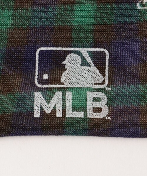 MLB（メジャーリーグベースボール）の「MLB/メジャーリーグベースボール MLB CHECK SOCKS（ソックス/靴下・メンズ・ブラック/その他9・ONE SIZE）」の5枚目の写真