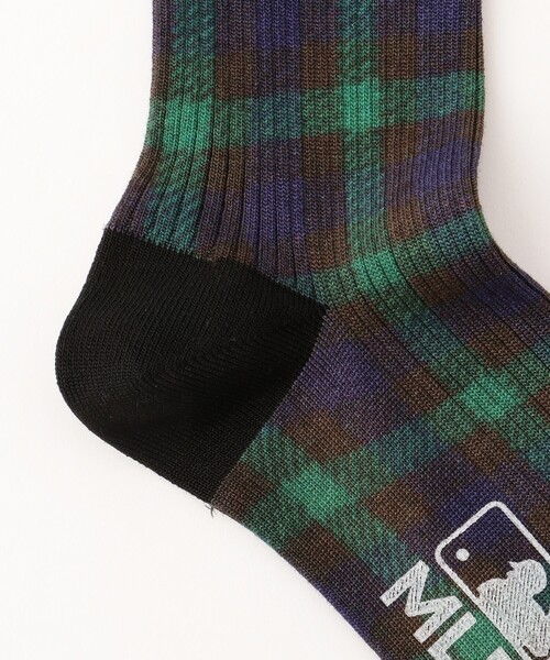 MLB（メジャーリーグベースボール）の「MLB/メジャーリーグベースボール MLB CHECK SOCKS（ソックス/靴下・メンズ・ブラック/その他9・ONE SIZE）」の6枚目の写真