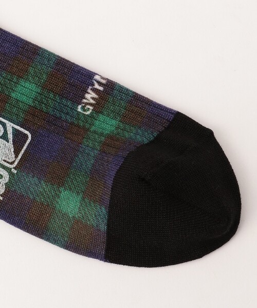 MLB（メジャーリーグベースボール）の「MLB/メジャーリーグベースボール MLB CHECK SOCKS（ソックス/靴下・メンズ・ブラック/その他9・ONE SIZE）」の7枚目の写真
