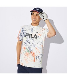 FILA GOLF/フィラ ゴルフ ゴルフウェア 接触冷感 UVカット 吸汗速乾 ストレッチ 軽量 ハイネック 半袖 シャツ