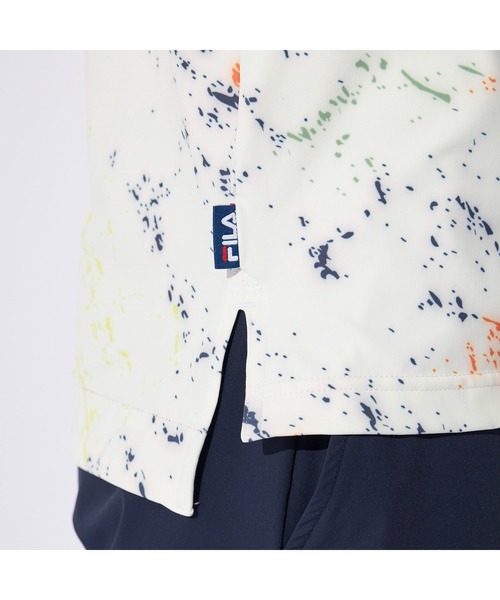 FILA GOLF(フィラゴルフ )の「FILA GOLF/フィラ ゴルフ ゴルフウェア 接触冷感 UVカット 吸汗速乾 ストレッチ 軽量 ハイネック 半袖 シャツ(Tシャツ/カットソー・メンズ・その他/ネイビー/カーキ・LL/M/L)」の12枚目の写真