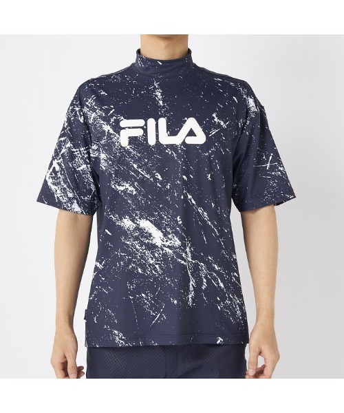 FILA GOLF(フィラゴルフ )の「FILA GOLF/フィラ ゴルフ ゴルフウェア 接触冷感 UVカット 吸汗速乾 ストレッチ 軽量 ハイネック 半袖 シャツ(Tシャツ/カットソー・メンズ・その他/ネイビー/カーキ・LL/M/L)」の19枚目の写真