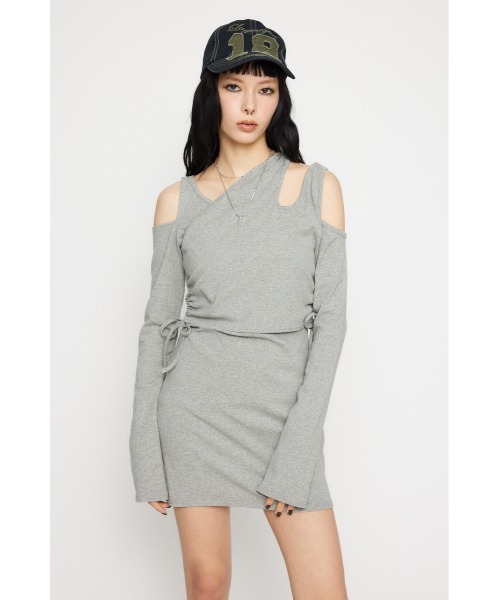 LAGUA GEM（ラグアジェム）の「2PIECE CUT ミニワンピース（ワンピース・レディース・ブラック/カーキ/杢グレー・SMALL/MEDIUM）」の18枚目の写真