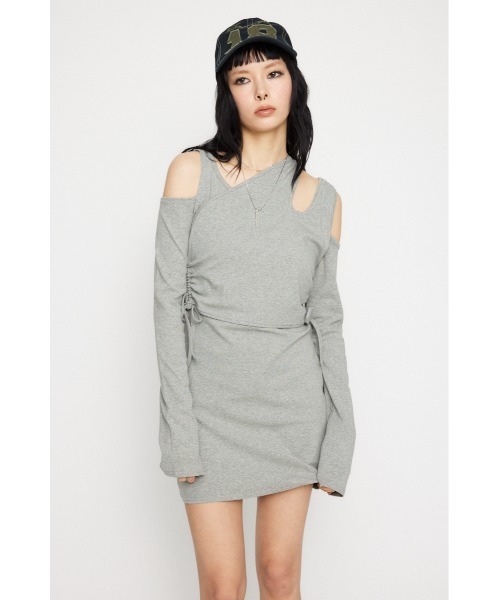 LAGUA GEM（ラグアジェム）の「2PIECE CUT ミニワンピース（ワンピース・レディース・ブラック/カーキ/杢グレー・SMALL/MEDIUM）」の19枚目の写真