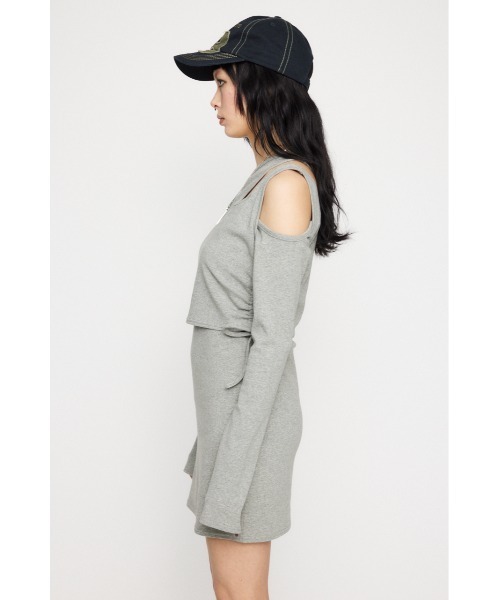 LAGUA GEM（ラグアジェム）の「2PIECE CUT ミニワンピース（ワンピース・レディース・ブラック/カーキ/杢グレー・SMALL/MEDIUM）」の21枚目の写真