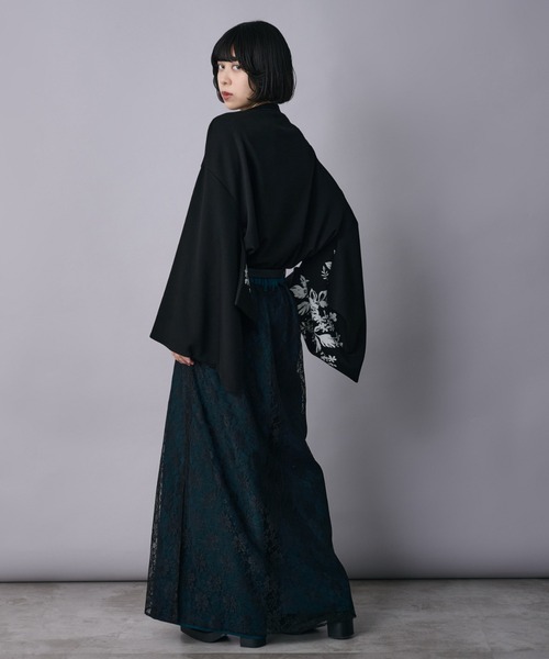 Ellno Loset(エルノロゼット)の「和スリーブフラワープリントロンT(Tシャツ/カットソー・メンズ・ブラック/オフホワイト・SMALL/MEDIUM/LARGE)」の15枚目の写真