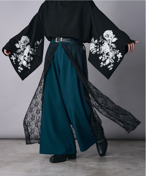 Ellno Loset(エルノロゼット)の「和スリーブフラワープリントロンT(Tシャツ/カットソー・メンズ・ブラック/オフホワイト・SMALL/MEDIUM/LARGE)」の18枚目の写真