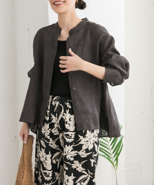 URBAN RESEARCH DOORS リネンカーブスリーブブラウス URBAN RESEARCH DOORS（アーバンリサーチドアーズ）の「リネン