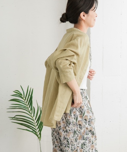 URBAN RESEARCH DOORS リネンカーブスリーブブラウス アーバンリサーチ ドアーズ URBAN RESEARCH DOORS リネンカーブ