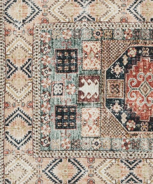 MILLION CARATS（ミリオンカラッツ）の「オリエンタルなラグデザインを施したアンティーク調の風合いが魅力のデジタルプリントランチョンマット（ランチョンマット/テーブルウェア・レディース・ブルー/オフホワイト/ピンク・FREE）」の5枚目の写真