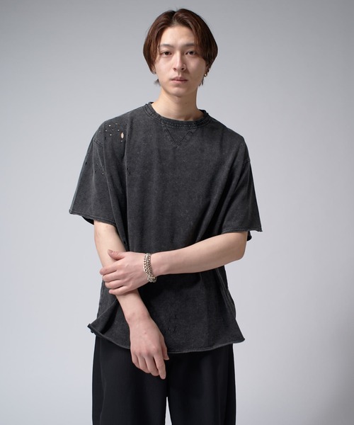 Lui's(ルイス)の「SHOTGUN T(Tシャツ/カットソー・メンズ・ブラック/チャコールグレー・FREE)」の10枚目の写真