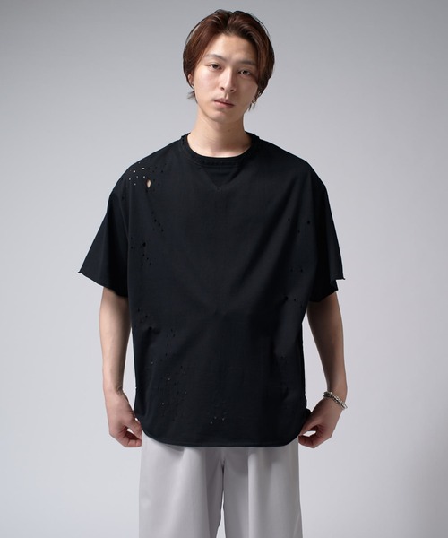 Lui's(ルイス)の「SHOTGUN T(Tシャツ/カットソー・メンズ・ブラック/チャコールグレー・FREE)」の3枚目の写真