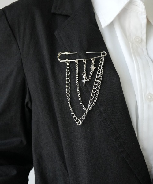 セール】【 Port / ポート 】 Y2K シルバー チェーン ブローチ