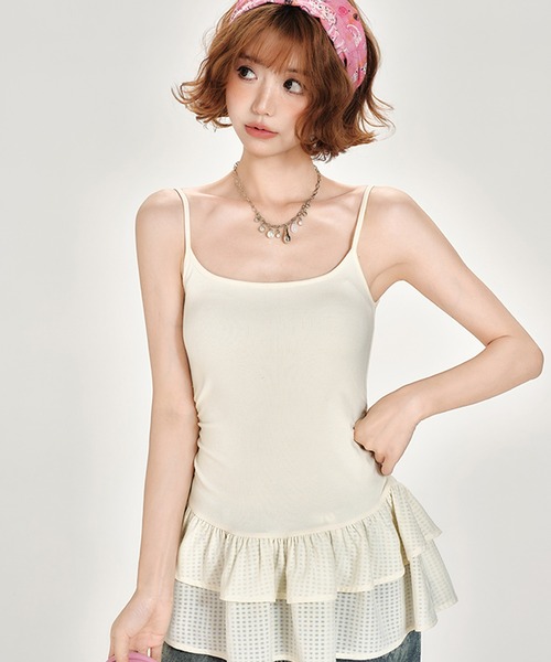 CHANEL ロゴ入りキャミソール CHANEL シャネル キャミソール ノースリーブ ブラック ホワイト