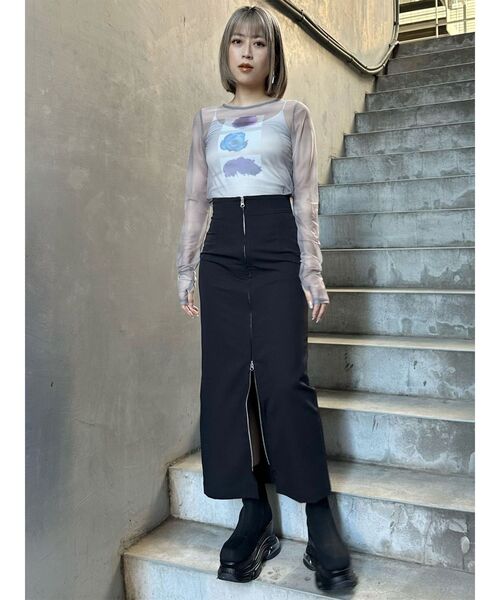 MURUA（ムルーア）の「マルチウェイナロースカート（スカート・レディース・その他2/ブラック/グレー・1/2）」の4枚目の写真