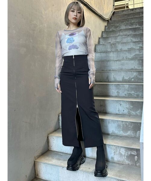 MURUA（ムルーア）の「マルチウェイナロースカート（スカート・レディース・その他2/ブラック/グレー・1/2）」の5枚目の写真