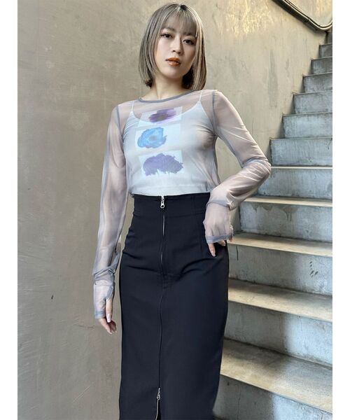 MURUA（ムルーア）の「マルチウェイナロースカート（スカート・レディース・その他2/ブラック/グレー・1/2）」の6枚目の写真