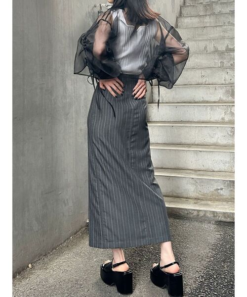 MURUA（ムルーア）の「マルチウェイナロースカート（スカート・レディース・その他2/ブラック/グレー・1/2）」の9枚目の写真