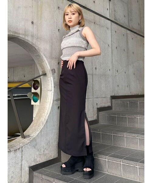 MURUA（ムルーア）の「マルチウェイナロースカート（スカート・レディース・その他2/ブラック/グレー・1/2）」の10枚目の写真