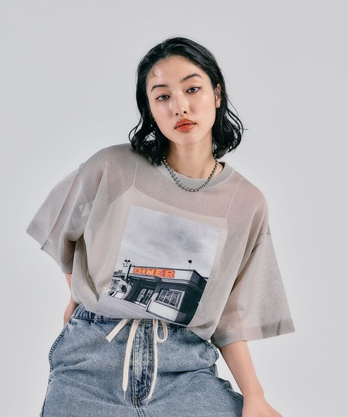 セール】12ゲージシアーロゴ5分袖プルオーバー 322287（ニット