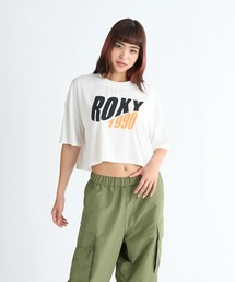 SILENT VIBES/ロキシーショート丈半袖Tシャツ