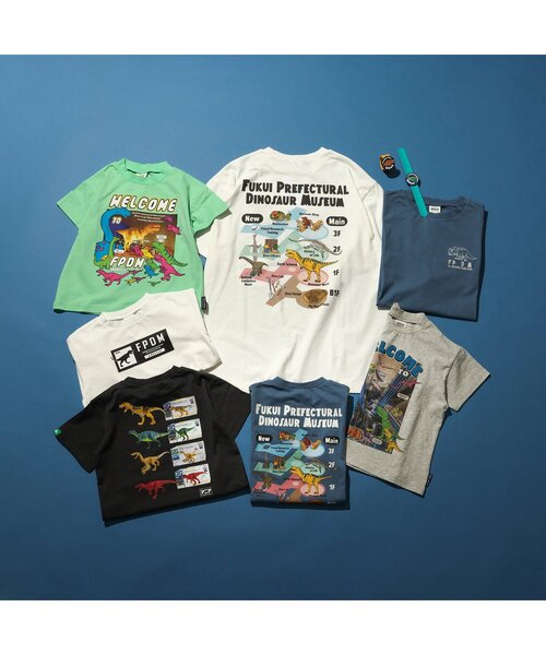 BREEZE（ブリーズ）の「福井県立恐竜博物館×アニアコラボ 恐竜Tシャツ(大人)（Tシャツ/カットソー・メンズ・オフホワイト/ブラック・SMALL/LARGE/MEDIUM）」の4枚目の写真