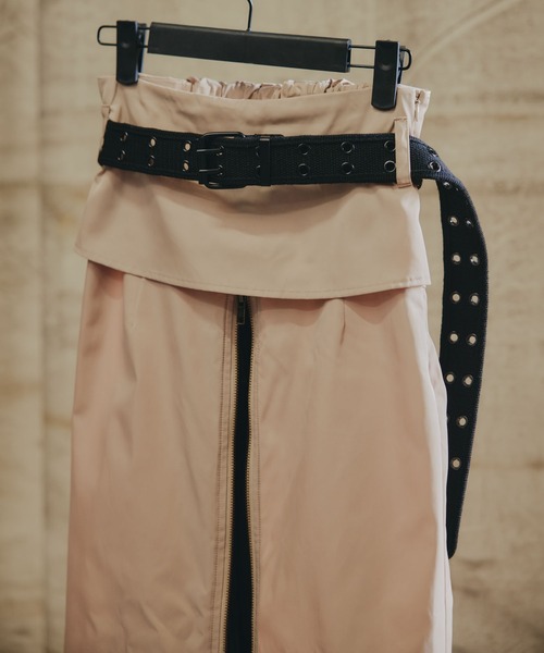 THEODORIC.dy（セオドリックディ）の「プリーツシフトスカート(ベルト付属＆プリーツ開閉式）（スカート・レディース・ベージュ/カーキ・フリー）」の19枚目の写真