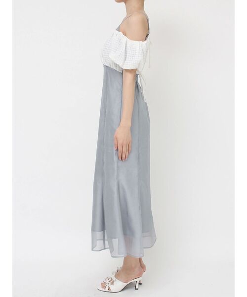 RESEXXY（リゼクシー）の「チェックコンビマーメイドワンピース（ワンピース・レディース・ホワイト/ブラック/ブルー・FREE）」の14枚目の写真