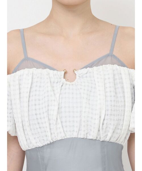 RESEXXY（リゼクシー）の「チェックコンビマーメイドワンピース（ワンピース・レディース・ホワイト/ブラック/ブルー・FREE）」の16枚目の写真